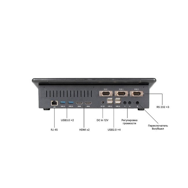 Компактный POS-терминал Poscenter Wise Pro (11,6", P-CAP, J4125, RAM8Gb, SSD128Gb, WiFi, BT) без ОС
